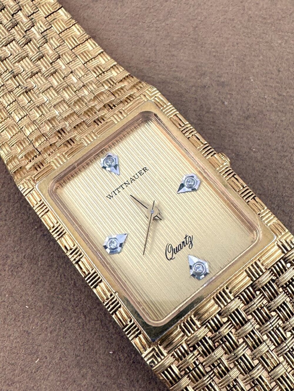 Vintage Swiss made Wittnauer Diamond dress watch and Italian Bracelet - Picture 8 of 12